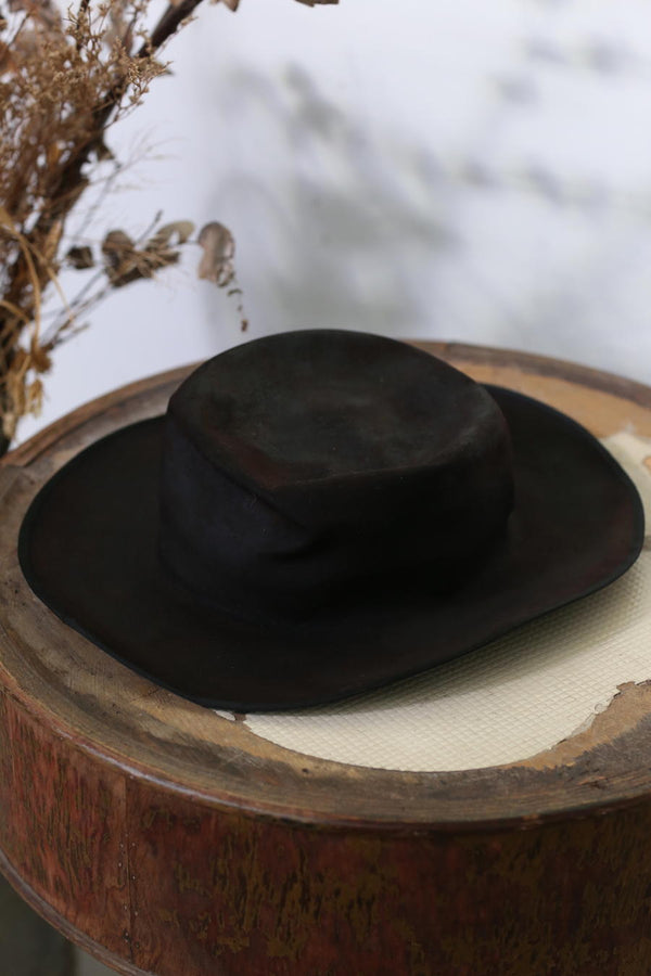 Horisaki beaver velvet wide brim hat Sweden HSK-BHSP008-BH BLACK HB